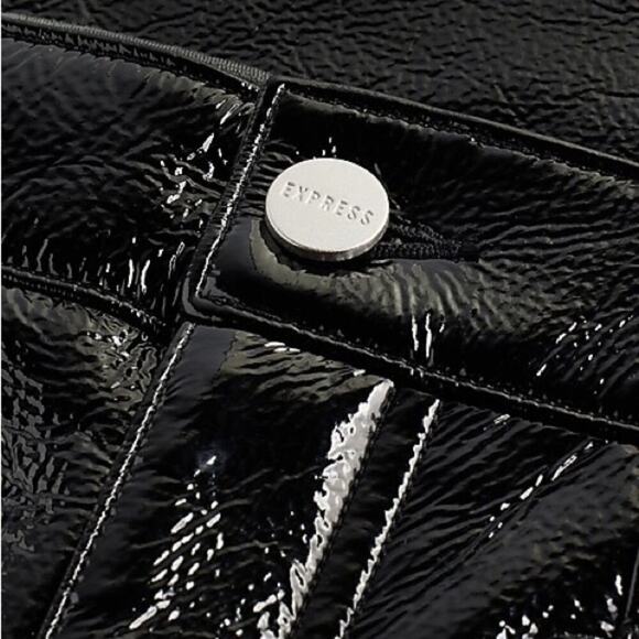 NWT Super High Waisted Faux Patent Leather Modern Straight Pant Size 8R - Picture 3 of 11